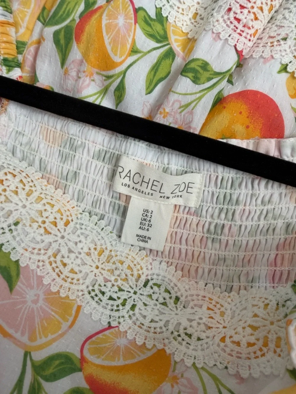 Rachel Zoe White Lemon & Orange Floral Maxi Dress - Picture 3 of 4